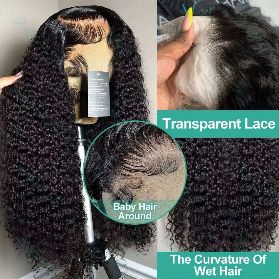 Sophianna Curly 30 40 Inch HD 13x6 13x4 Front Human Hair Wig Black Deep Wave 5x5 Lace Frontal Glueless Wigs Wear And Go