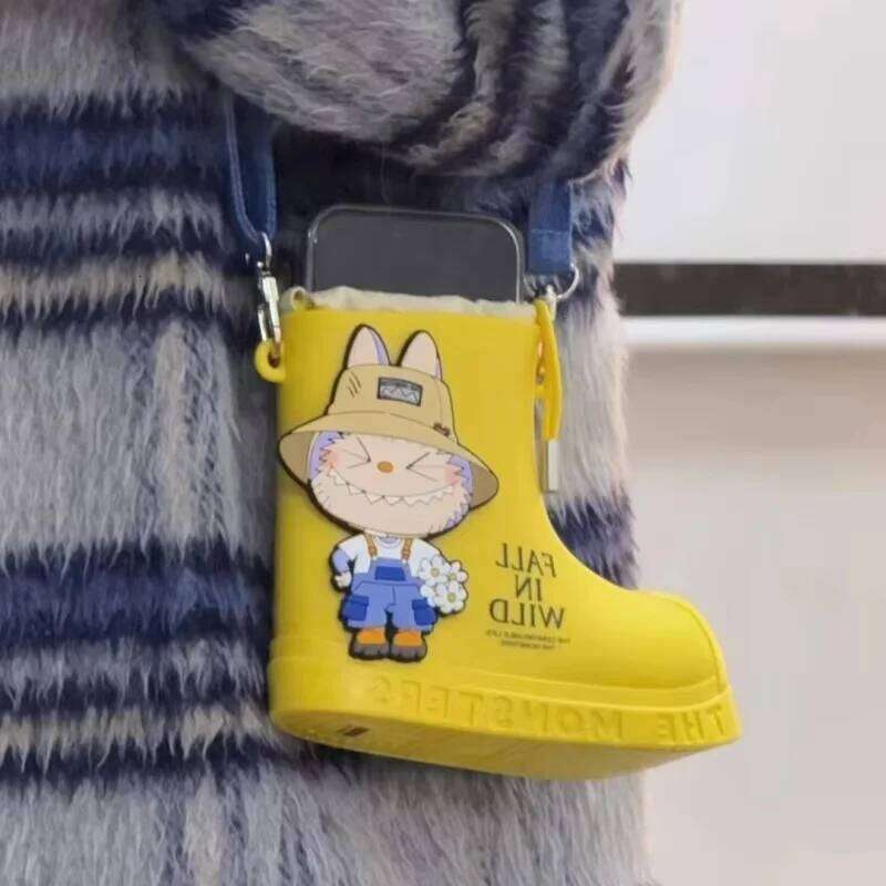 Original Labubu Rain Boots The Monsters Spring Wild At Home Series Kawaii Crossbody Bag Girl Birthday Surprise Gift