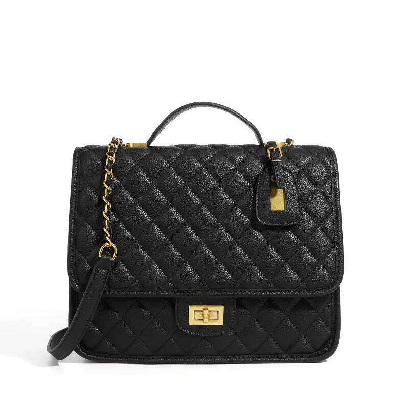 New Women's Backpack High-end Feelstylishtweed Styleargyll Handbag Large Capacity Commuter Bag Cross-border