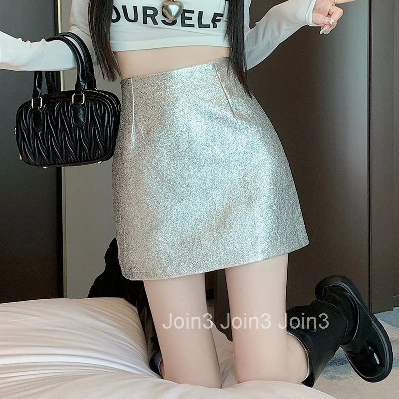 Short Tight High Waist Skirts for Women Wrap Gyaru Mini Korean Fashion Streetwear Style Modest New in Quality A Line Woman Skirt