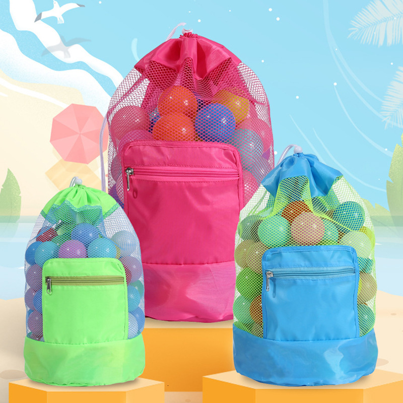 Children's Swimming Double Shoulder Clothing Storage Organizer Beach Travel Outdoor Mesh Bag