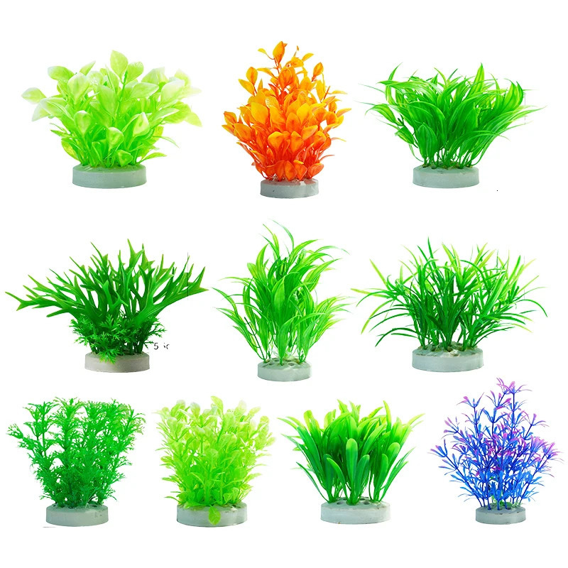 Creative Artificial Underwater Plants Aquarium Fish Tank Aquatic Fake Shrub Green Water Grass Viewing Simulation Decoration 250613