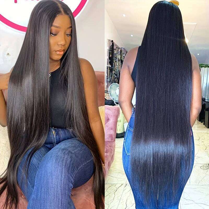 Bone Straight Human Hair on Sale 5x5 Lace Front Wigs 200 Density Pre Plucked 4x4 Closure Glueless Wig for Women