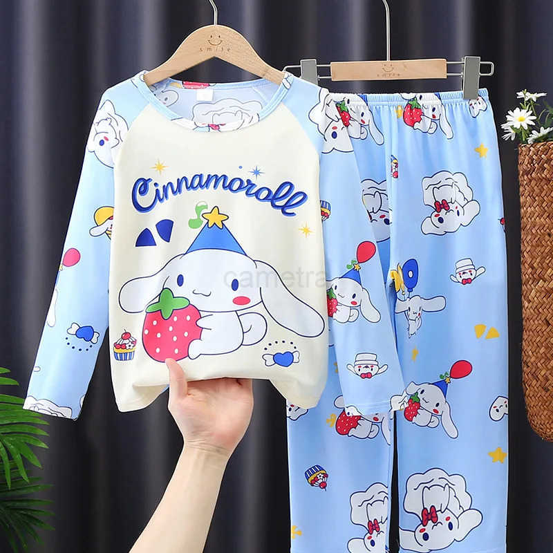 Sanrio Cute Cartoon Sanrio Children Pajama Sets Fashion Loose Soft Comfortable Nightwear Set Boys Girls Suitable For Autumn Winter XJ250618XJ250618