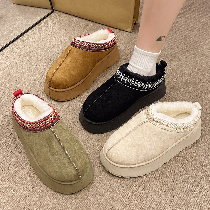 New Free Shipping Designer For Woman Cotton Shoes Keep Warm Winter Vintage Classic Snow Boots Black White Green 5d0