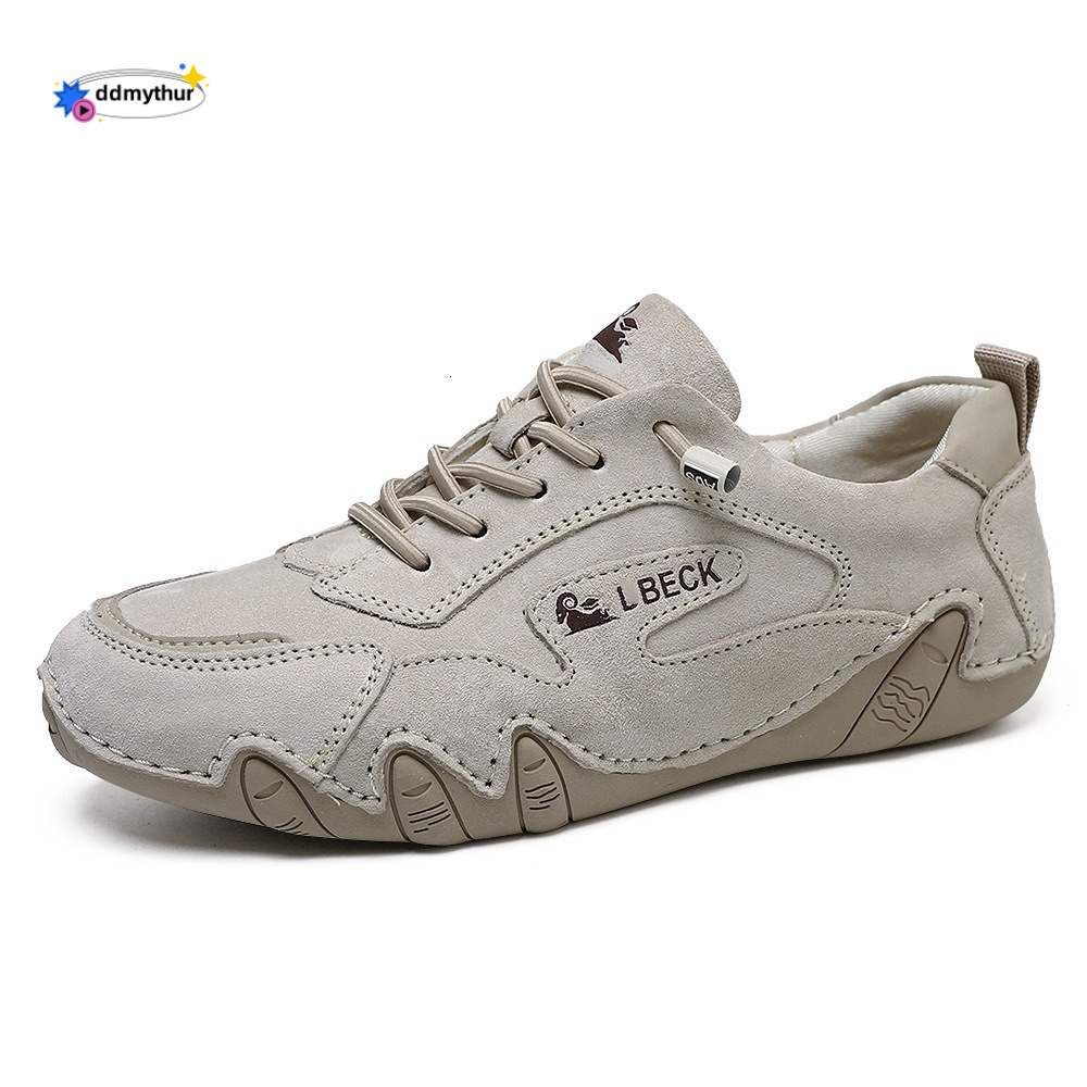 Genuine Leather Large Size Unisex Outdoor Casual Spring Summer Couple Sports Shoes