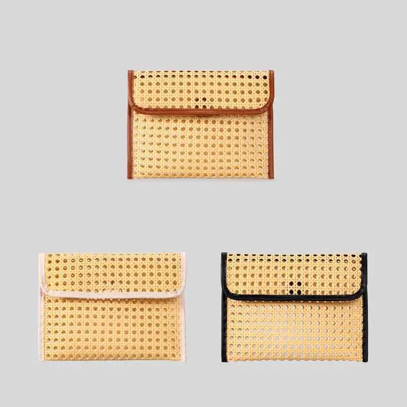 Fashion Imation Rattan Hollow Clutch Bag for Women Woven Shoulder Crossbody Bags Casual Summer Beach Bag 2025 Z250618
