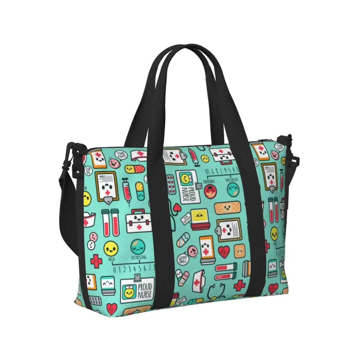 Custom Proud To Be A Nurse Grocery Shopping Tote Bag Women Big Capacity Health Care Nursing Gym Beach Travel Bags W250618
