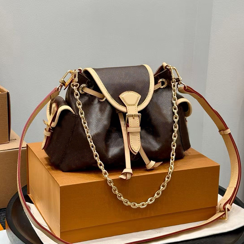 Designer Crossbody Bags Odyssee Fashion Women High Quality Vintage Leather Trim Colorful Chain Totes Shoulder Bags with 2 Pocket