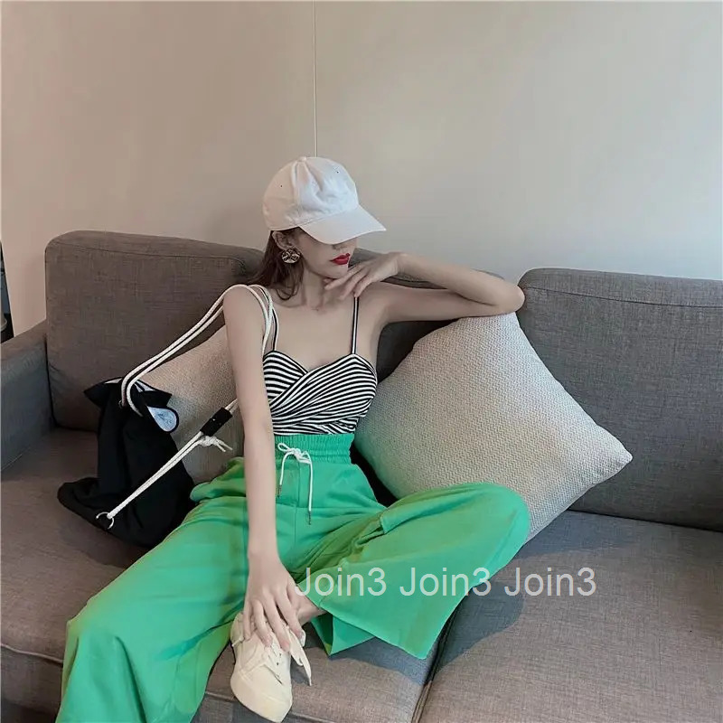 Clothing Fitness Trousers for Women Wide Leg Womens Pants Elastic Waist Yellow Sports Jogging Sweatpants Joggers Drawstring 90s