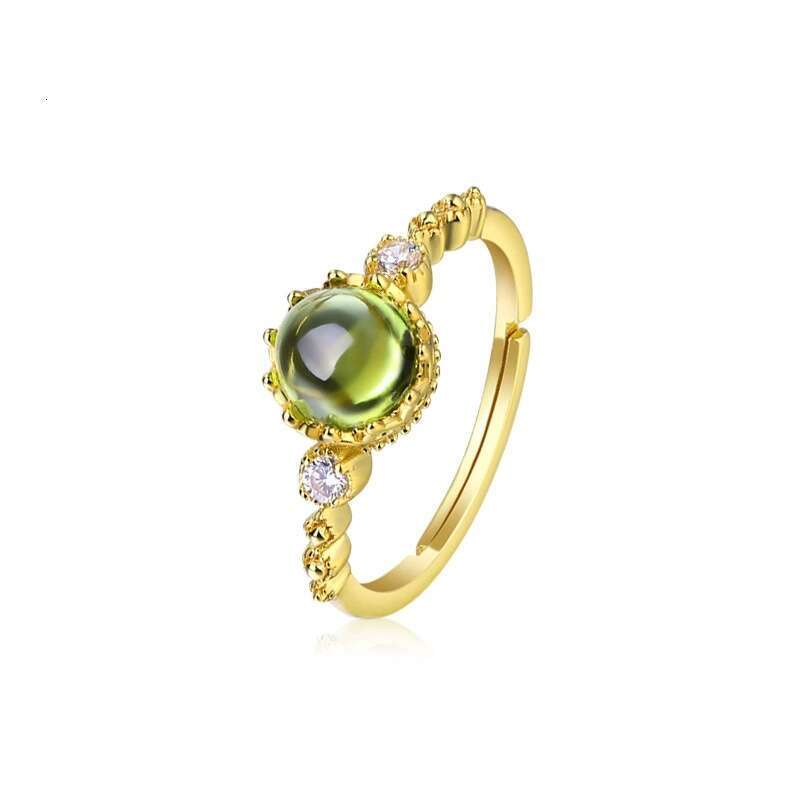 Same Style High-End Apple Green for Women, Unique Versatile Light Luxury Ring