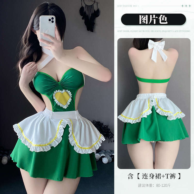 Sexy Lingerie Sexy Lingerie Cute Pure Desire Style Maid Nightdress Temptation Bed Passion No-Take-Off Uniform Set For Women 2780 Women Lingerie