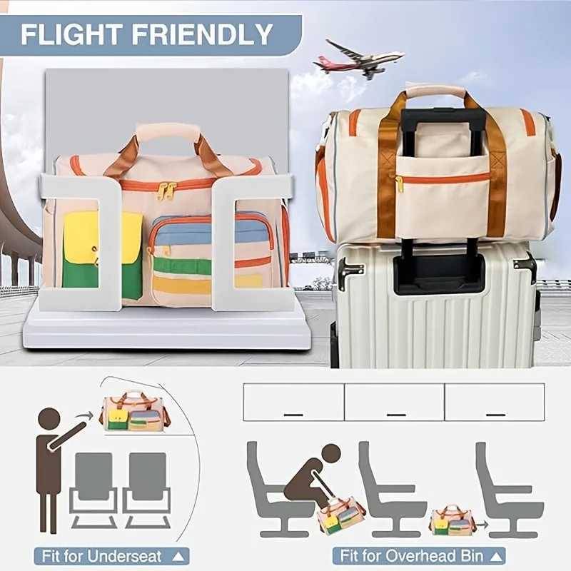 Large Capacity Oxford Fabric Gym Duffel Bag with Shoe Compartment Adjustable Shoulder Straps Multi-Pocket Travel Bag W250618