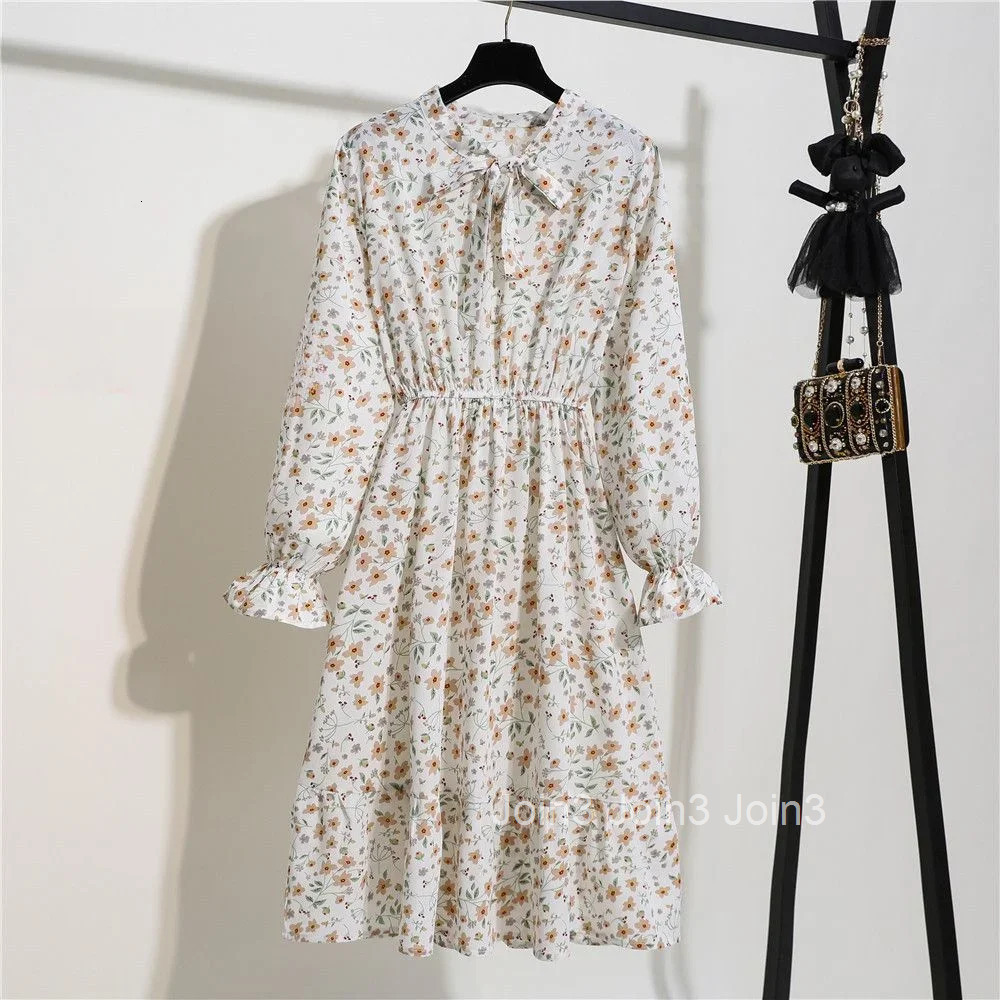 Womens Long Sleeve Dresses Midi Silk Bow Female Dress Korean Style On Sales Elegant Party Promotion Outfits X Thic Hot Chic Y2k