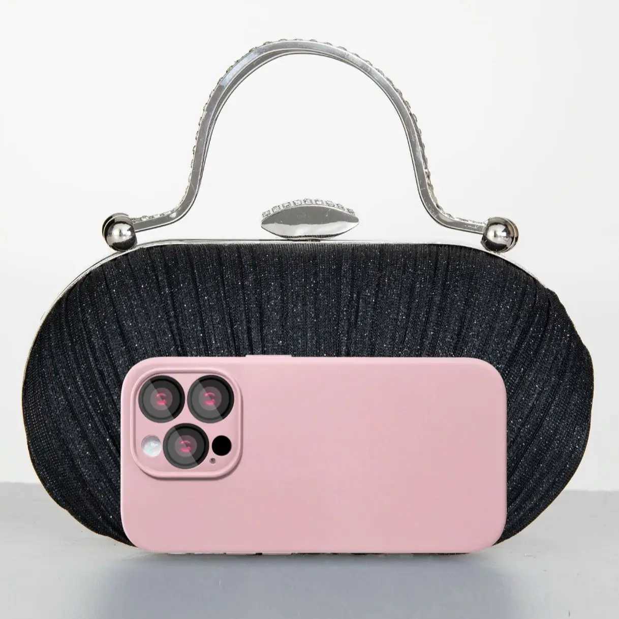 Womens Evening Clutch Bag Rhinestones Decorated Box Shaped Dinner Bags Chain Crossbody Handbag For Party Prom Banquet Wedding Z250618