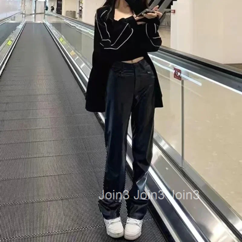 Female Trousers With Pockets Womens Pants High Waist Y2k Streetwear All Medium Original Autumn Clothing Slacks Outfits 90s Xxl