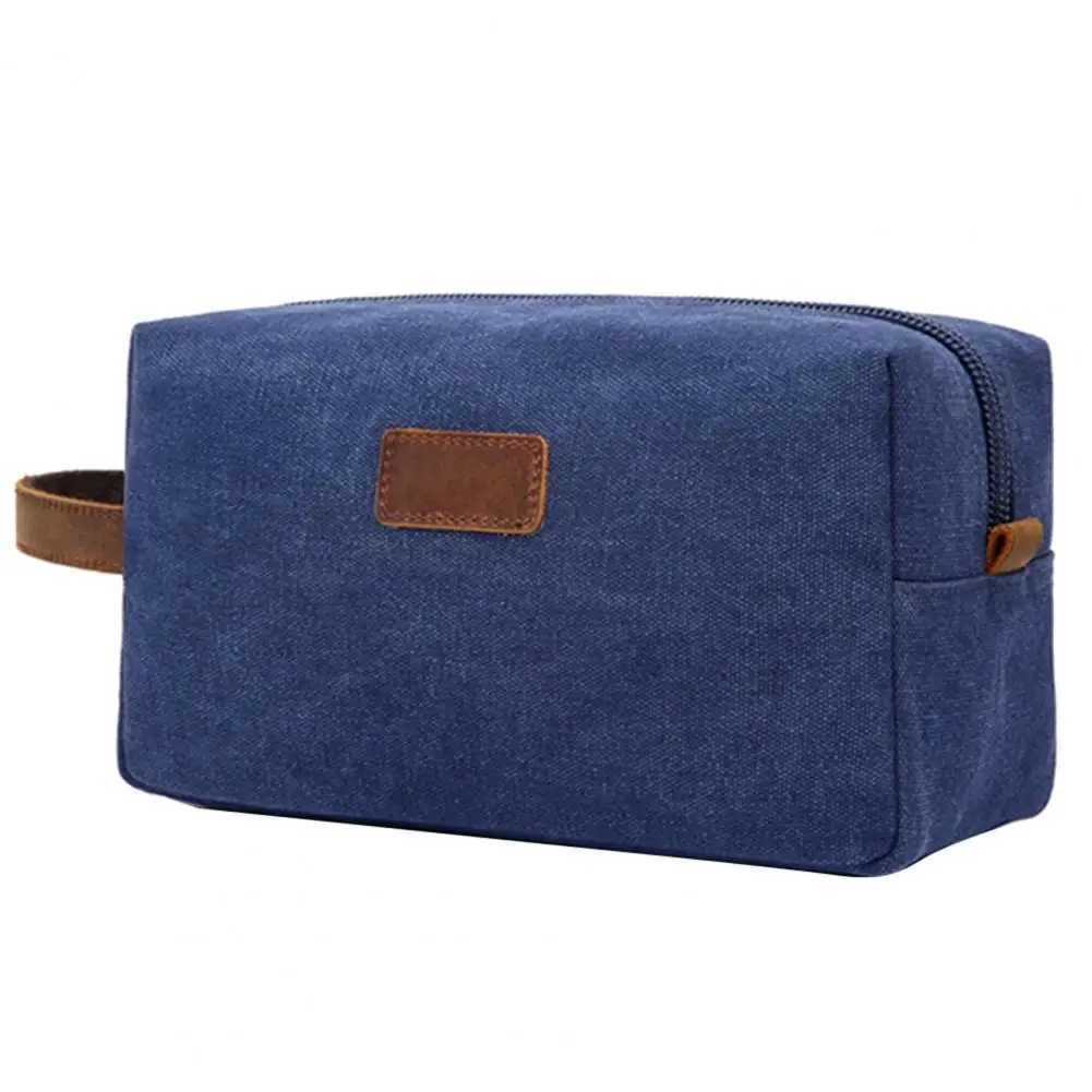 Portable Women Canvas Bag Wear-resistant Toiletry Bag Cosmetic Makeup Pouch Organizer Mens FAshion Zipper Bag For Travel W250618