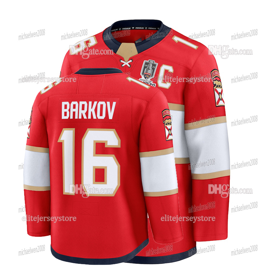 Personalized Custom 2025 Stanley Cup Champion Hockey Jersey Aleksander Barkov Brad Marchand Matthew Tkachuk Gustav Forsling Sergei Bobrovsky Embroider