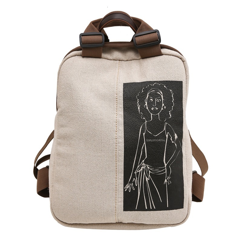 High quality brand new high-quality free designer bag new Korean style large capacity backpack high-end commuting cotton and linen backpack new free d