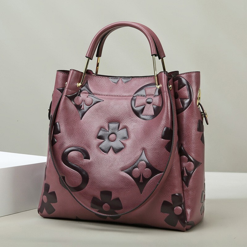 Free Shipping 2025 New Designer Bag Large Capacity Fashionable Embossed Women's Handbag Casual Boutique Shopping Bag