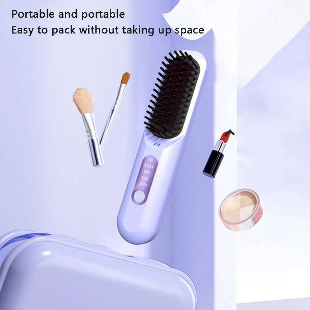 Cordless Straightener Brush Multi Modes Curling Flat Iron For Hair Salon/Home