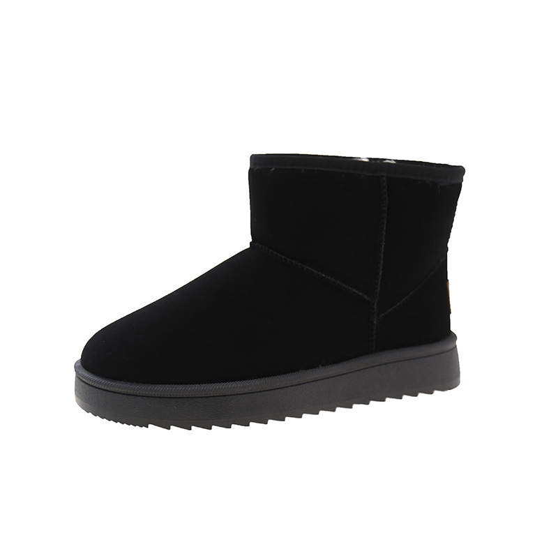 hot Free shipping designer Boots for woman winter cotton shoes keep warm anti slip Ankle Boots Fashion vintage casual snow boots black grey
