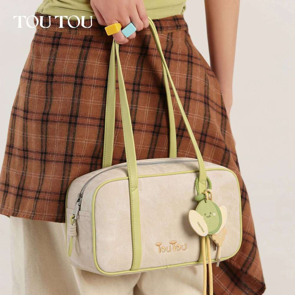 TOUTOU Women Boston Bowling Large School Original Brand Female Replica Handbag Cute Pendent Underarm Bag Valentine Day Gift