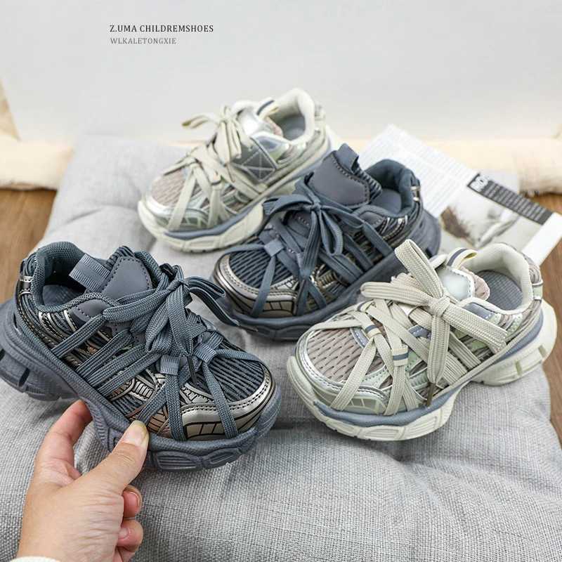 Childrens Basketball Shoes Mesh Fashion Girls Causal Sneakers Chunky Versatile Kids Non-slip Boys Running Sneakers Breathable Z250618