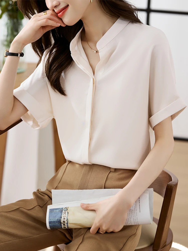 Summer Women Blouses Chiffon Shirts Fashion Office Ladies Tops Blusa Mujer 250617