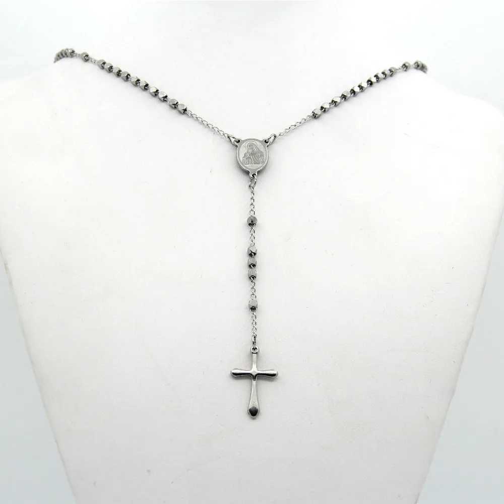 Hot Sale New Classic Collares Mujer Collier Male Cross Pendant Necklace Charm Steel Chain Fashion Jewelry W250618
