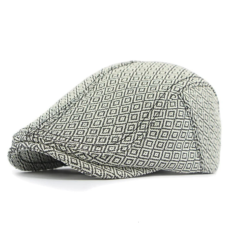 Beret Spring Summer Straw Sun Cap Hat Men Women Breathable Flat Beret Cap Male Female Adjustable Artist Painter Beret Hat 250604