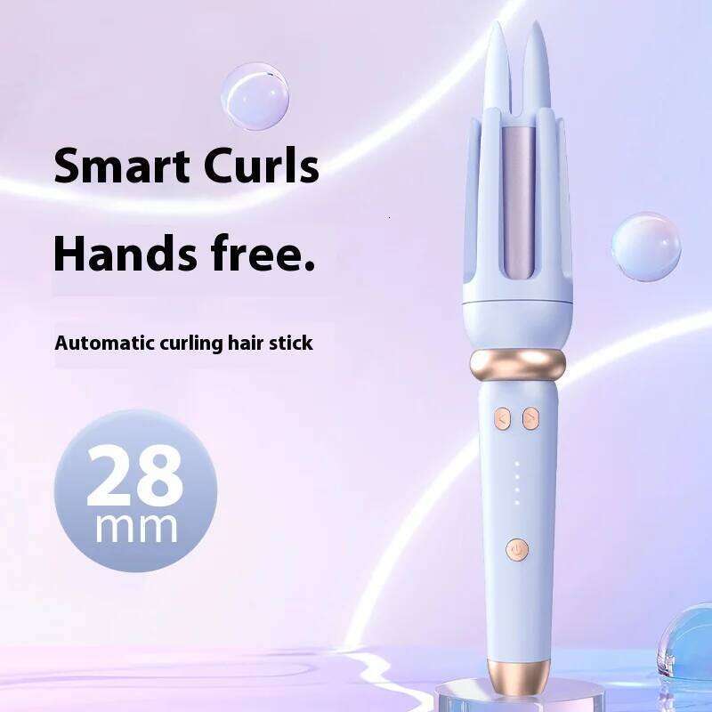 Automatic Curler 28mm Negative Ions Electric Ceramic Hair Stick Rotating Curl Waves Anti-Tangle Curling Iron Styler