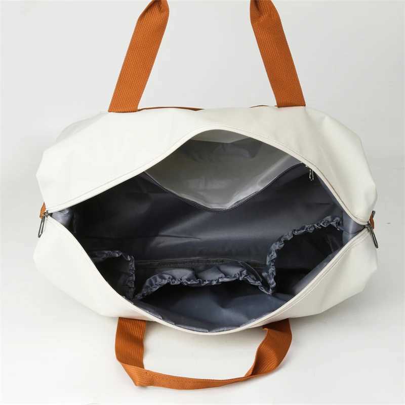 Large-capacity portable travel bag lightweight gym bag independent shoe compartment shoulder messenger bag. W250618