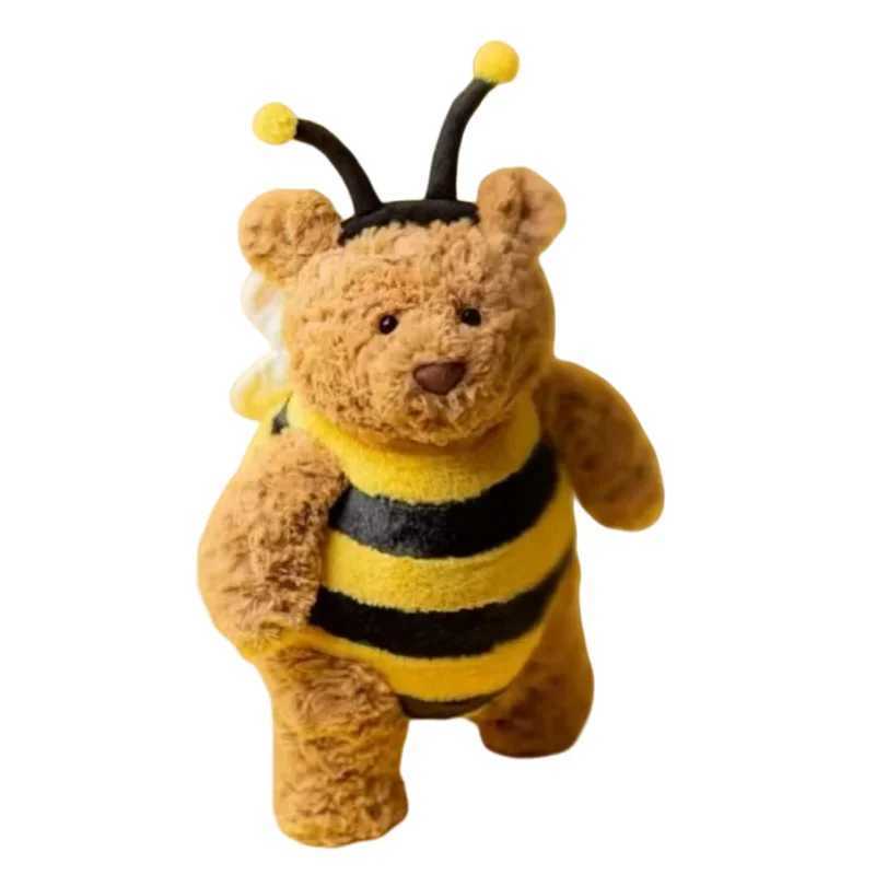 Squishy Teddy Bear Transform Into Bee Plush Doll Stuffed Toys For Children Huggable Sleep Pillow Lovely Christmas Birthday Gift W250618