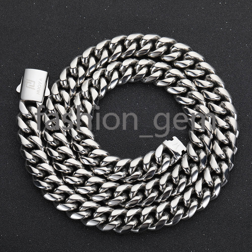 Custom Miami Cuban Link Chain 925 silver 925 silver Hip Hop Jewelry 14K/18K Gold Plated Cuban Chain Mens Necklace