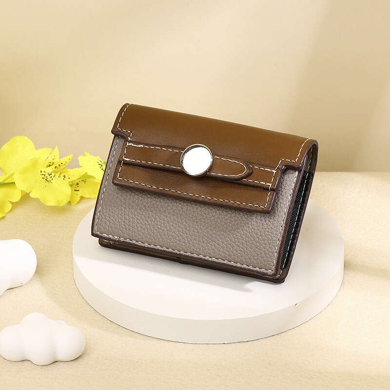 Trendy INS for Women High-End Feel Women's Wallet Multi-Card Slot Accordion ID Card Holder Storage Coin Purse