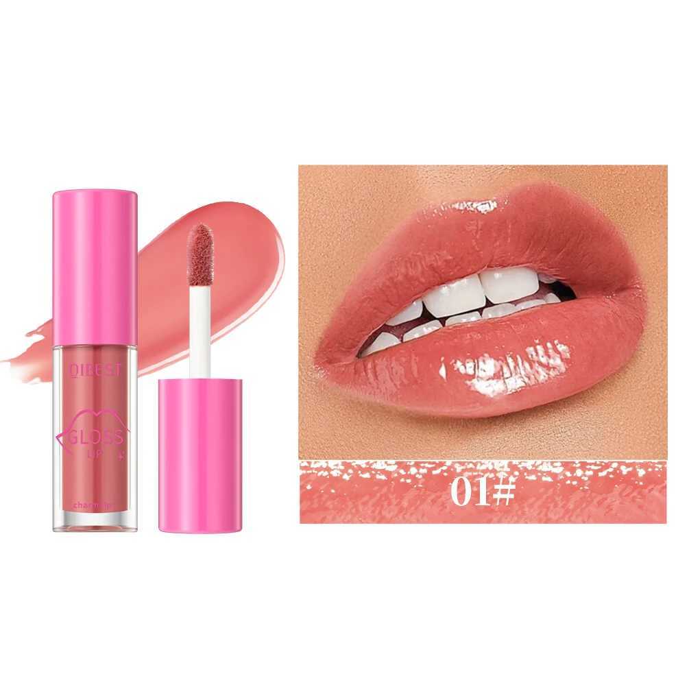 QIBEST Mirror Lip Gloss Liquid Lipstick Watery Clear Lip Glaze Moisturizing Lasting Lip Glaze Non-Sticky Plump Lip Tint Makeup XJ250618