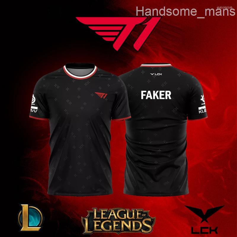 Mens T Shirts T1 Esports Club 2025 Uniforms Player Training SKT Faker Fans Custom Sports T-shirts Boys Gifts Tops