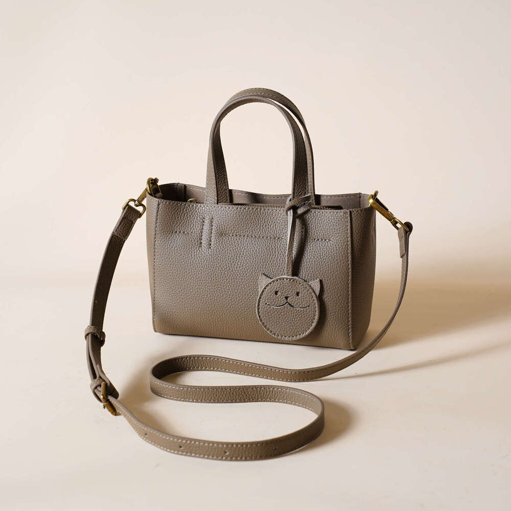 Women's Cowhide Smiley Face Handbag Shoulder Crossbody Bag Top Layer New Style High-Quality Texture Genuine Leather