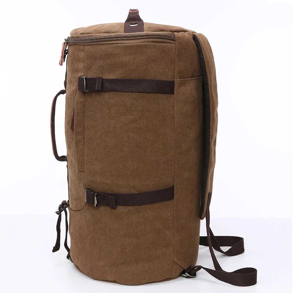 Fashion Canvas Handbag Men Women Carry On Travel Luggage Bag Outdoor Duffel Bag Casual Large Capacity Weekend Shoulder Bag W250618