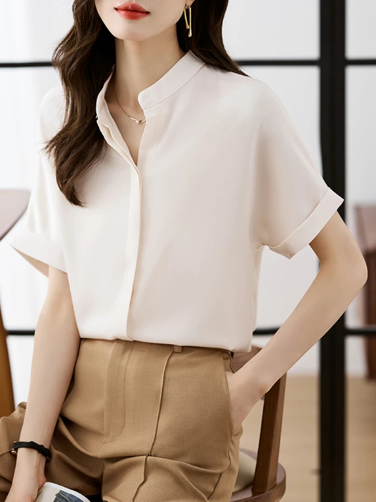 Summer Women Blouses Chiffon Shirts Fashion Office Ladies Tops Blusa Mujer 250617