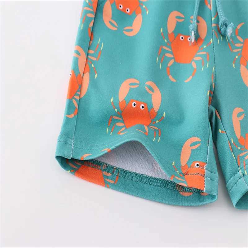 Jumping Meters 2-7T Summer Crab Boys Shorts Animals Print Drstring Baby Girls Short Pants Animals Childrens Kids TrousersC250617