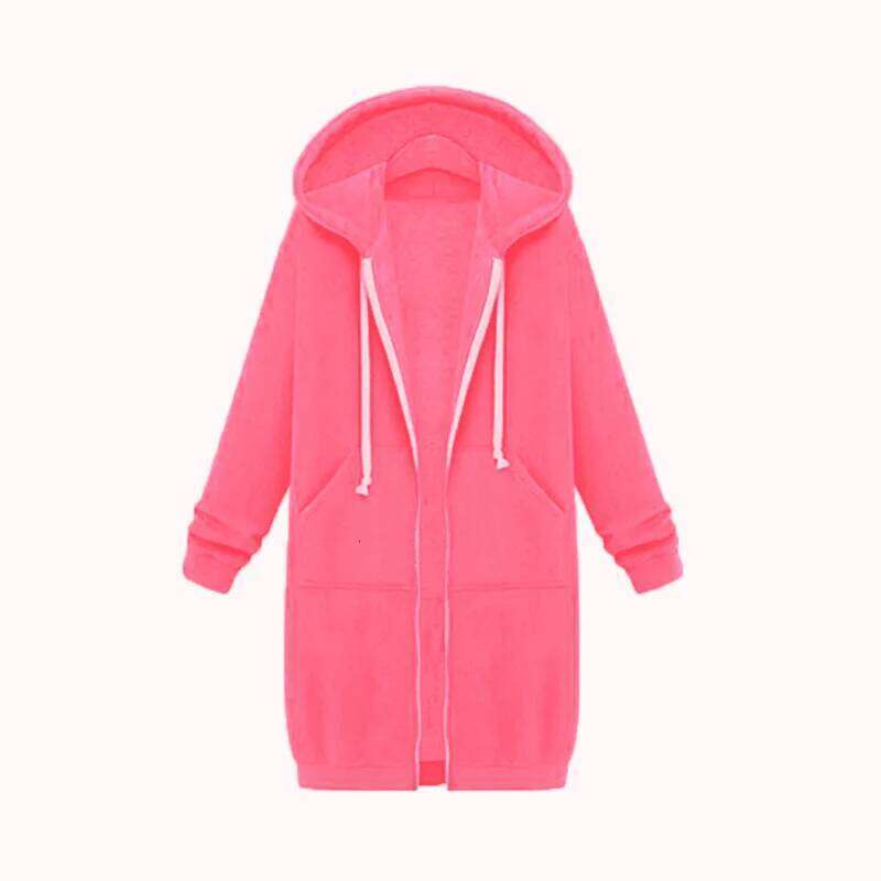Casual Comfortable Garment Collection: Trendy Female Hooded Top Designed For Cooler Weather