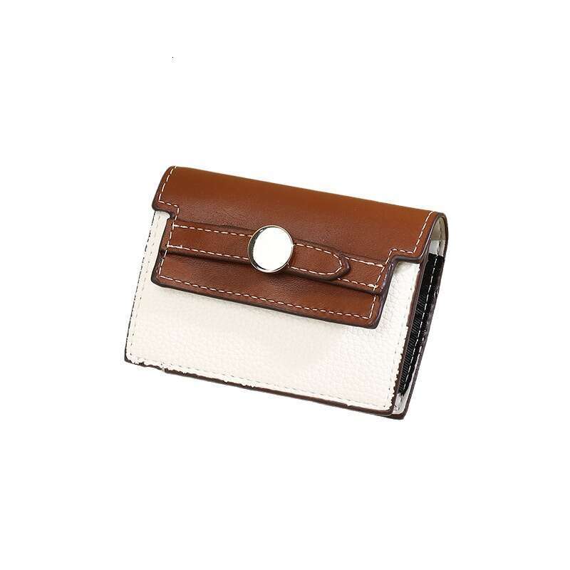Trendy INS for Women High-End Feel Women's Wallet Multi-Card Slot Accordion ID Card Holder Storage Coin Purse