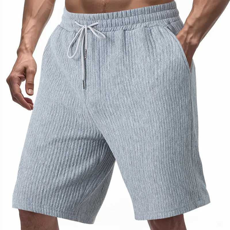 Mens Pants Mens Summer Heavy Double-line Jacquard Casual Sports Loose Trend Beach Mens Shorts Five-point Pants XJ250618