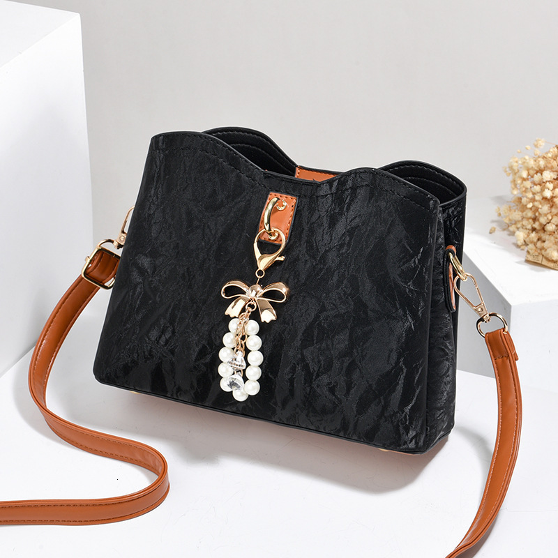 Simple And Elegant Designer Bucket Bag 2025 New Fashionable Color Block Small Bag Multifunctional Single Shoulder Crossbody Bag
