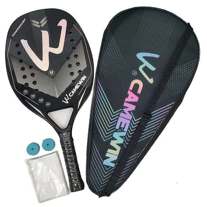 Camewin 3K Beach Full Carbon Fiber Rough Surface Outdoor Sports For Men Women Adult Tennis Racket The New