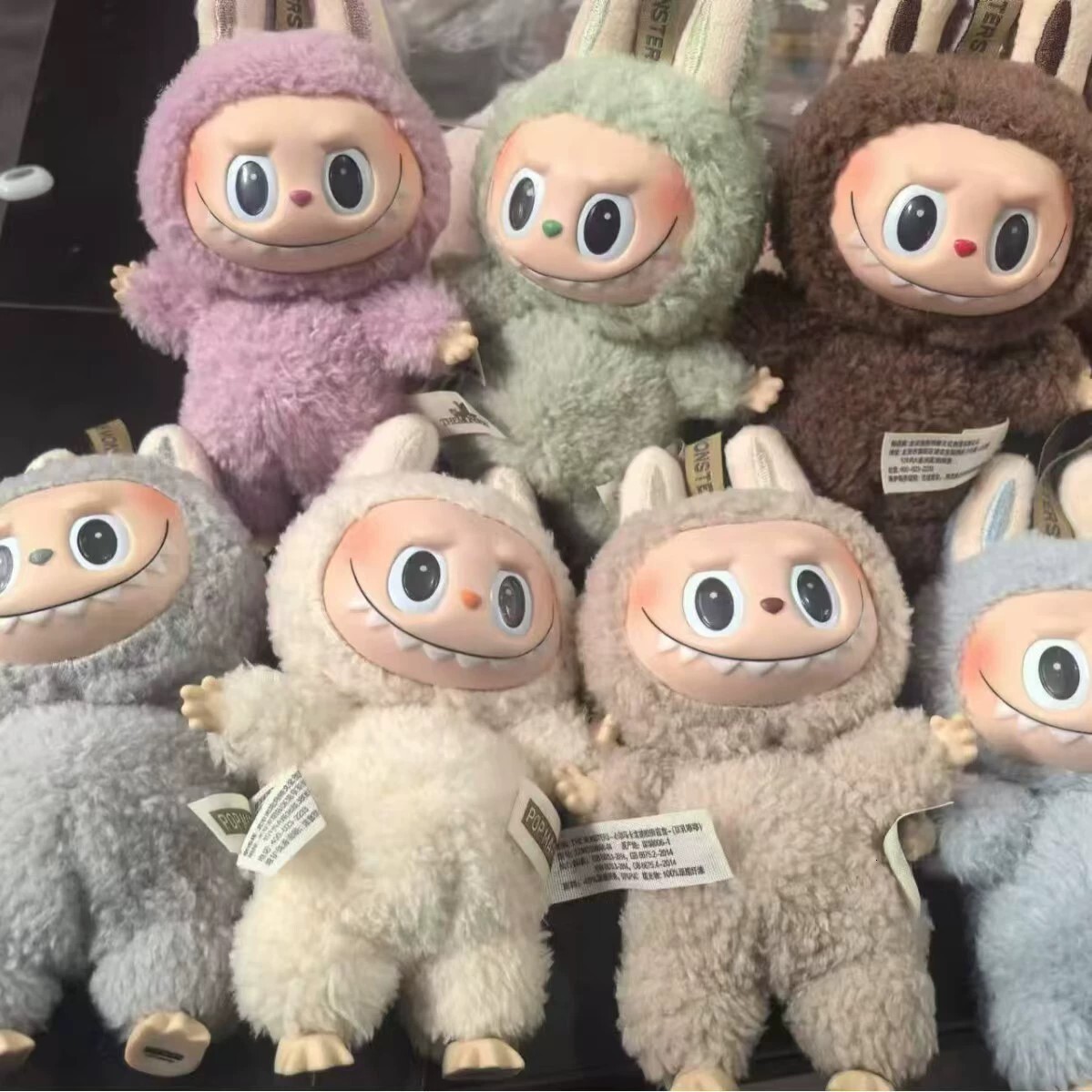 Free Shipping 2025 New Designer Style In Stock Figure LABUBU First Generation Chinese Version Toy Pendant Sitting Party Plush Doll Blind Box