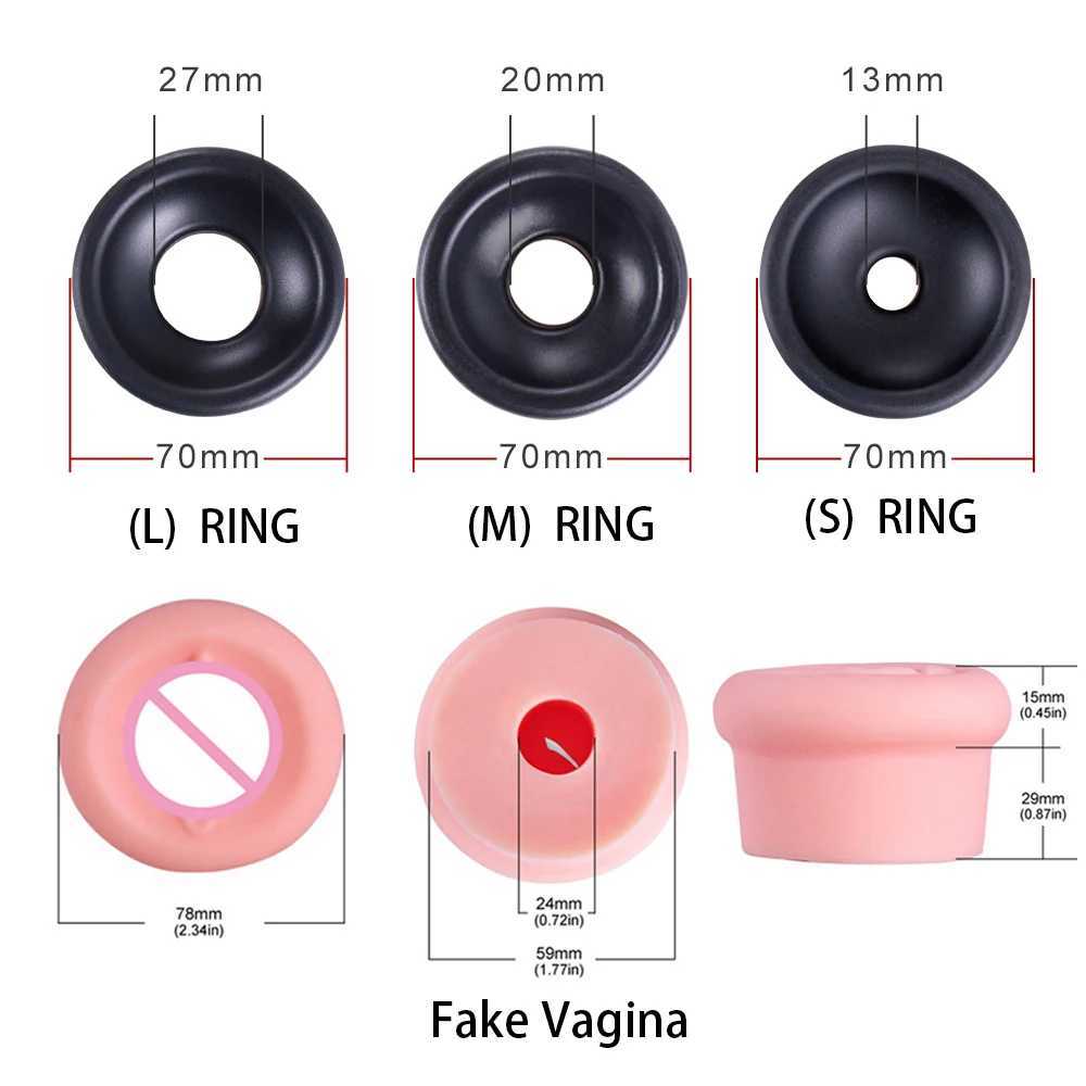 Accessories For Penis Pump Silicone Sleeve Sex Toys For Men Penis Extender Cover Penise Enlargement Vacuum Pump Replacement Ring W250618