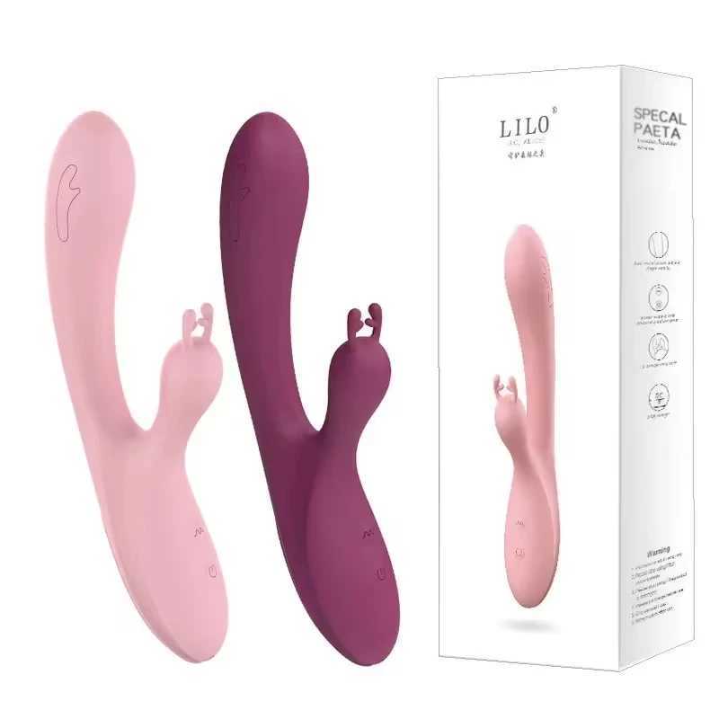 10 Speed Rechargeable Handheld Silicone Adult Clit Clitoral Clitoris Sex Toy G Spot Dual Motor Rabbit Vibrator for Women Female W250618